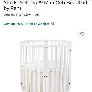 Stokke Sleepi Mini Crib skirt by Pehr